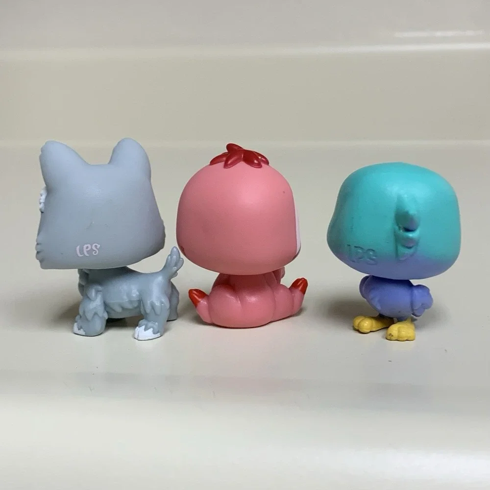 7 LPS Littlest Pet Shop Pets Dog Cat Bird Monkey